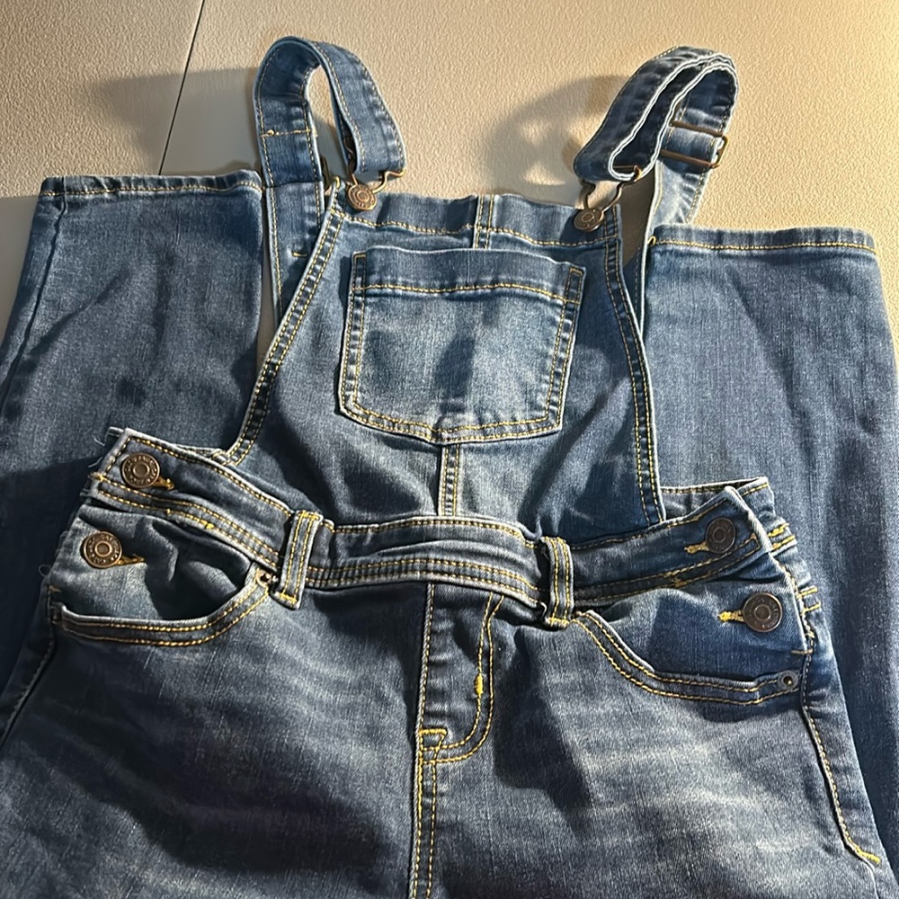 Blue jean overalls